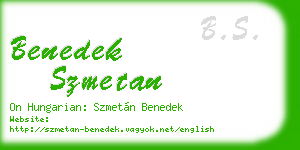 benedek szmetan business card